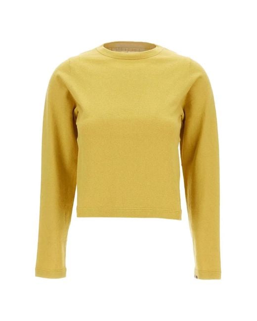 Extreme Cashmere Yellow Lisa Crew-Neck Top