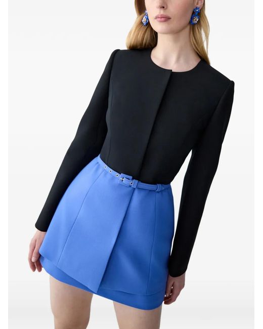 Carolina Herrera Blue Belted Jacket