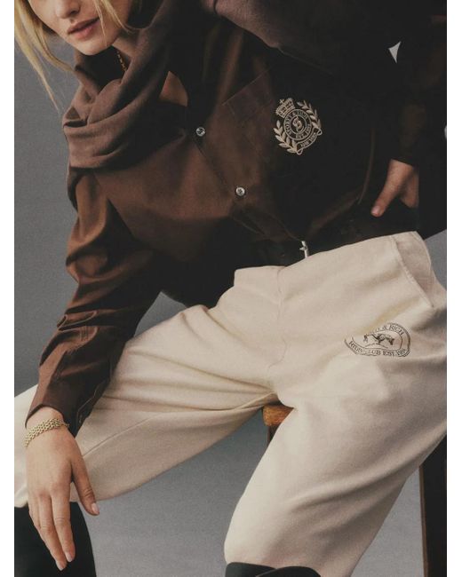 Sporty & Rich Brown H&W Crest Shirt