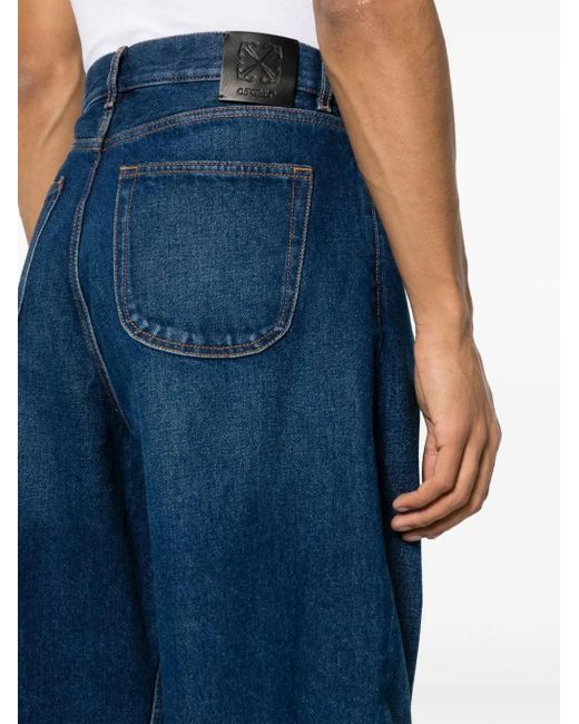 Off-White c/o Virgil Abloh Katoenen Jeans Met Logopatch in het Blue voor heren