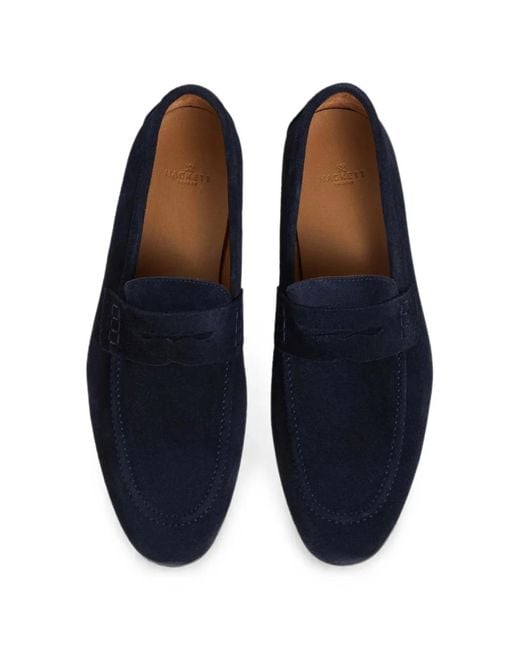 Hackett Blue Suede Loafers for men
