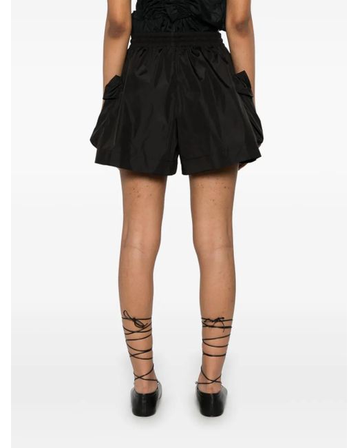 Simone Rocha Black Technical-Jersey Shorts