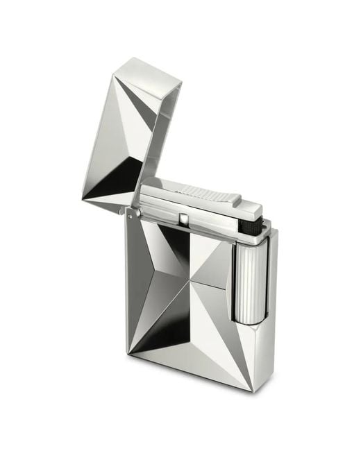 S T Dupont Gray Ligne 2 Fire X Lighter