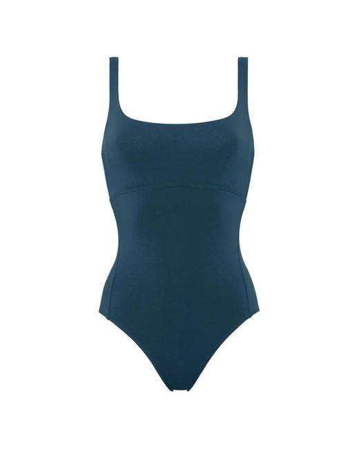 Eres Blue Arnaque Square-Neck Swimsuit
