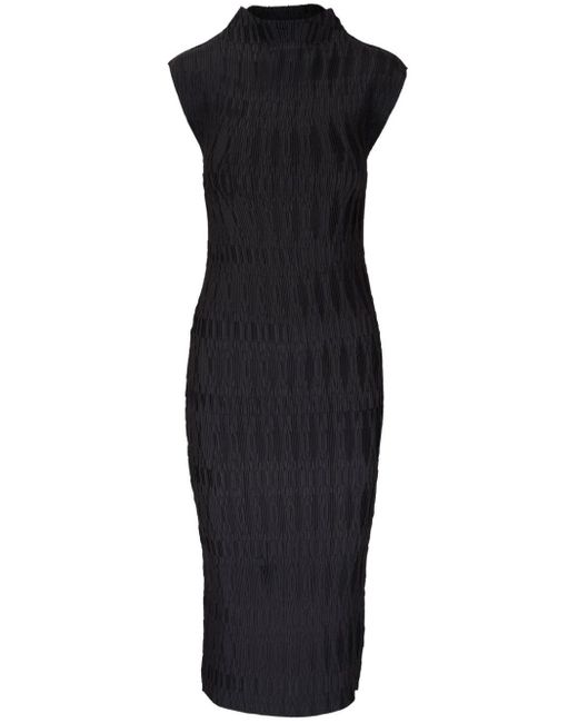 Veronica Beard Black Gramercy Satin Midi Dress