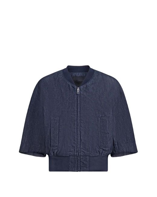 Dondup Blue Zipped Bomber Jacket