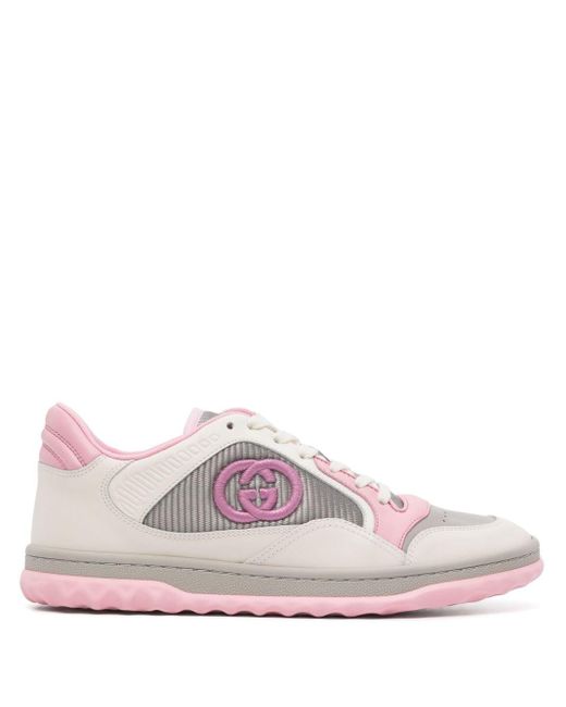 Gucci Pink Sneakers MAC80 Interlocking G aus Leder