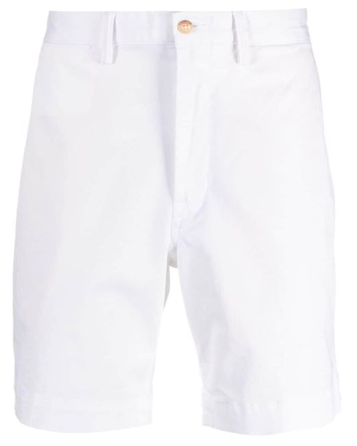 Polo Ralph Lauren White Bedford Polo Pony-embroidered Shorts for men