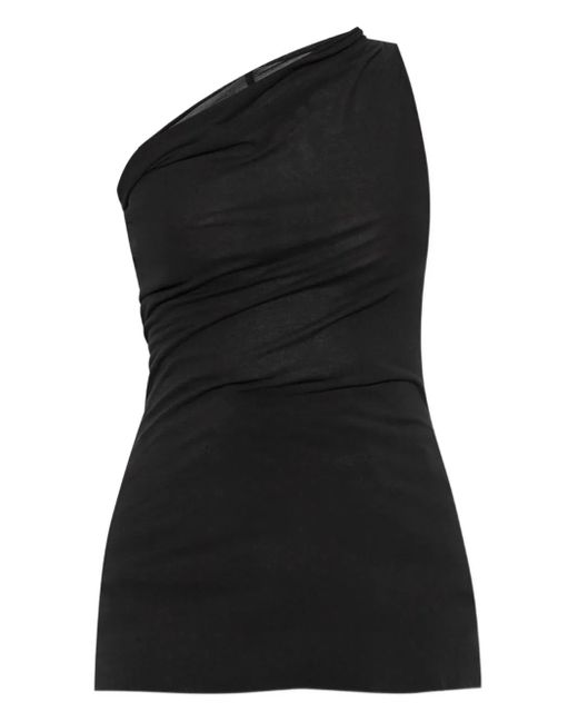 Rick Owens Black One-Shoulder Top