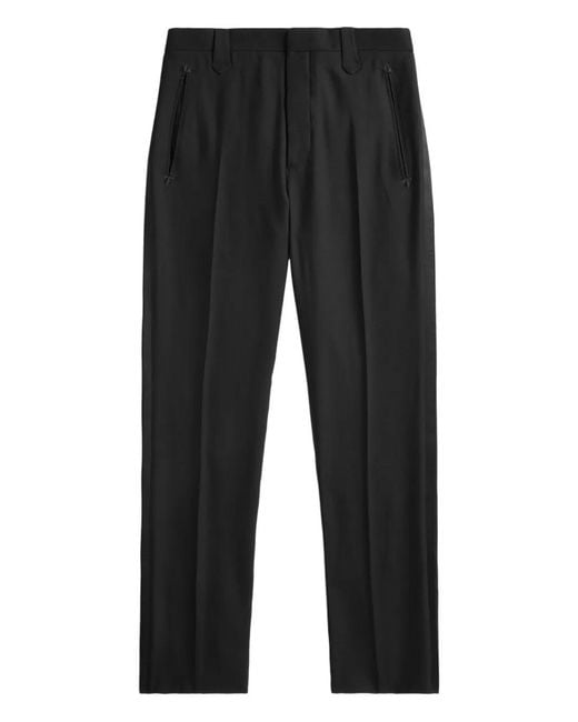 RRL Black Wool Side-Pockets Straight-Leg Trousers for men
