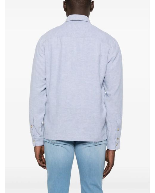 Jacob Cohen White Mélange-Effect Shirt for men