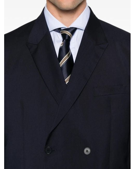 Low Brand Blue Double-Breasted Suit for men