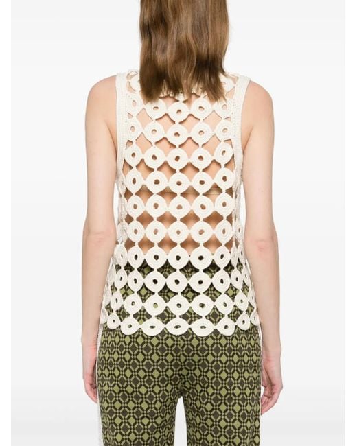 Wales Bonner Natural Stanza Knit Vest Clothing