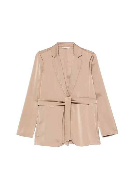 Pennyblack Natural Belted Satin-Finish Jacket