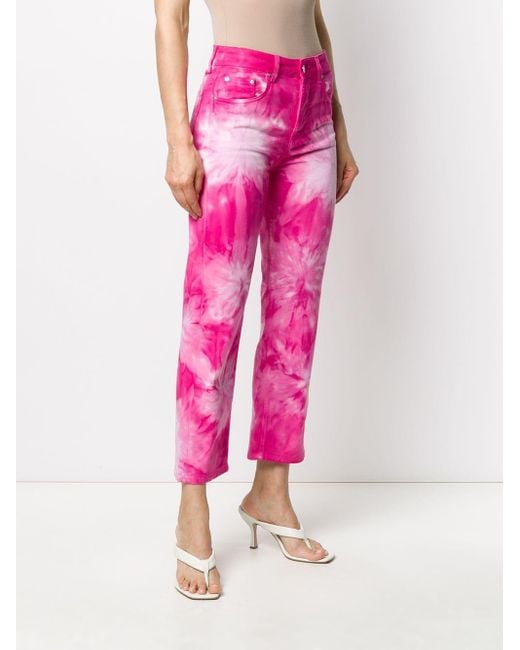 pink tie dye jeans