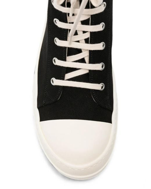 Rick Owens Black High-Top Sneakers for men