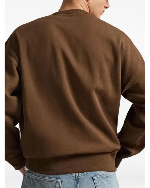 Polo Ralph Lauren Brown Graphic-Print Fleece Sweatshirt for men