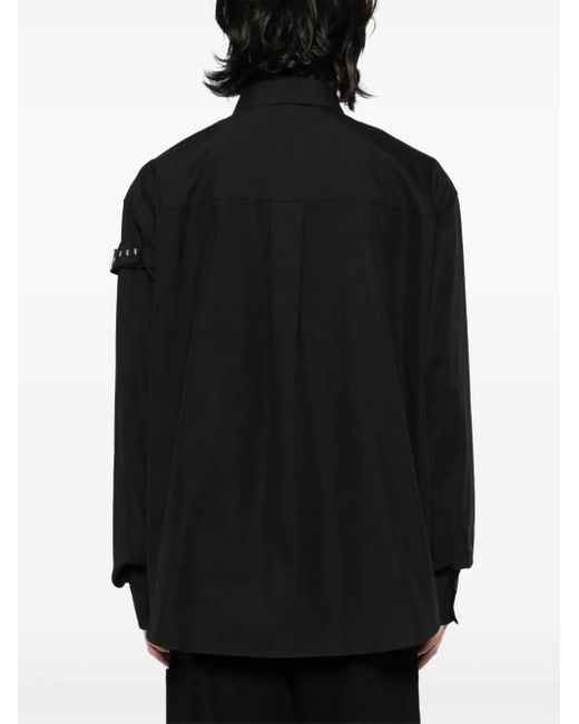 we11done Black Belted Shirt for men