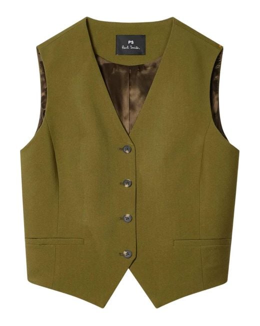 Paul Smith Green Buttoned Waistcoat