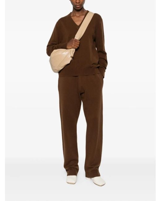 Entire studios Brown Ribbed Track Pants