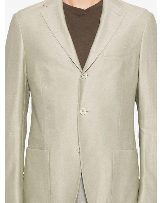 Eleventy Natural Single-Breasted Blazer for men