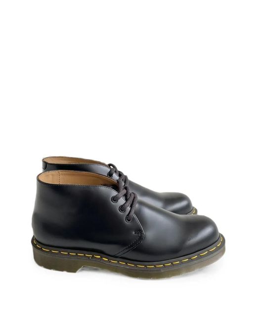 Dr. Martens Black Roca Leather Boots for men