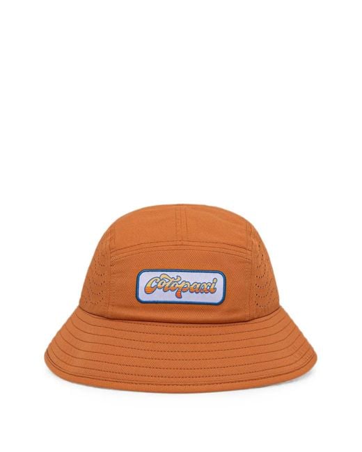 COTOPAXI Orange Logo-Patch Bucket Hat