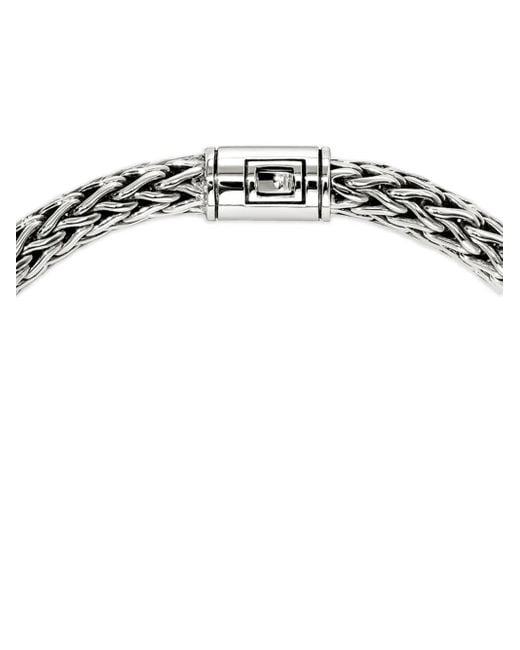 John Hardy Sterling Silver Icon Woven Bracelet White