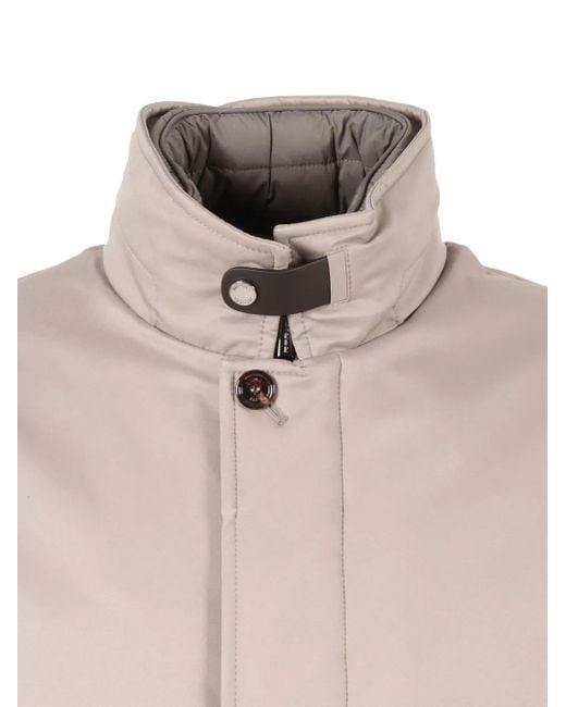 Moorer Natural Buttoned Single-Breasted Padded Jacket for men