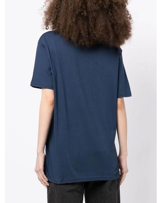 Alpha Industries Blue Logo-Print Detail T-Shirt