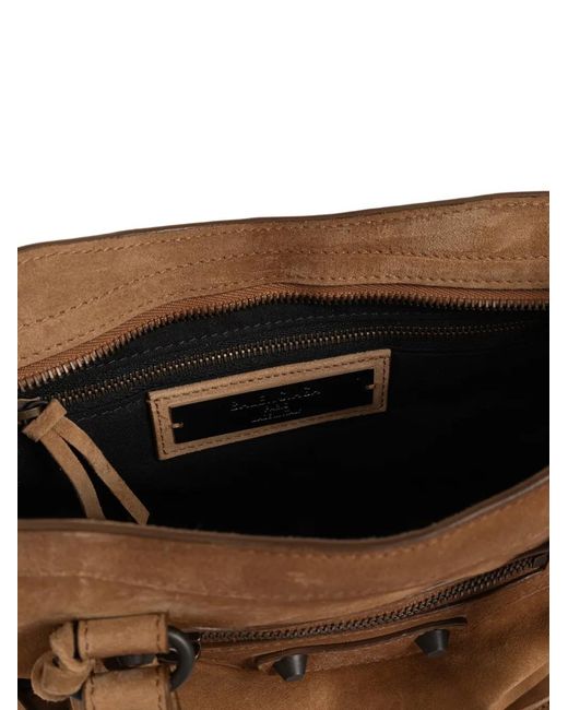Balenciaga Natural Small Le City Leather Tote Bag