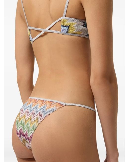 Missoni White Zigzag-Knit Bikini