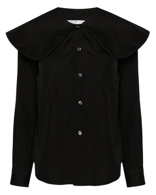 Peter Pan-collar cotton shirt di Comme des Garçons in Black