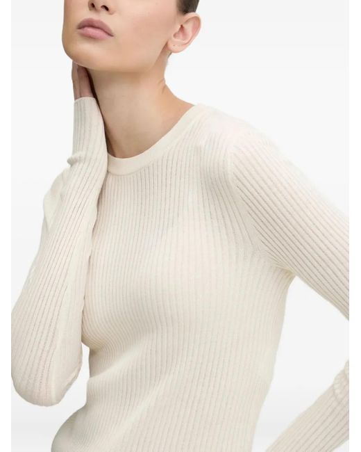HUGO White Crew Neck Sweater
