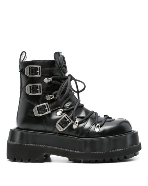 Gucci Black Interlocking G Leather Boots