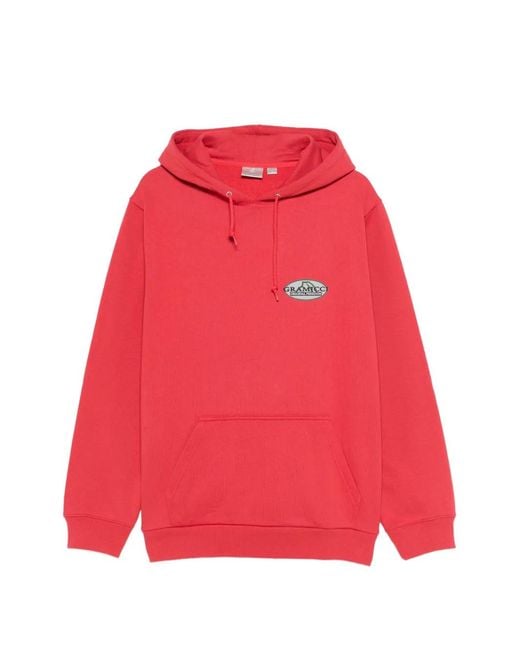 Gramicci Red Half Dome Hooded Sweatshirt for men
