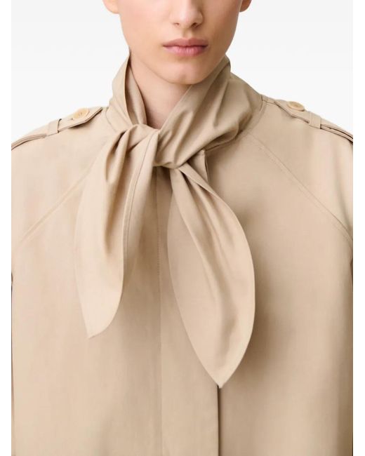 Claudie Pierlot Natural Mid-Length Trench Coat