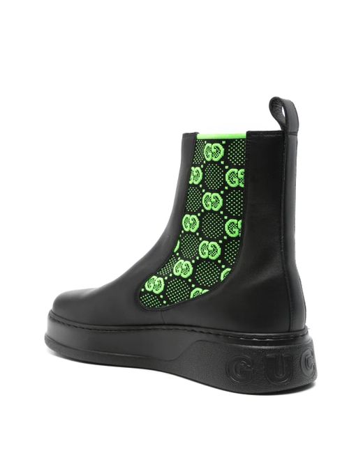 Gucci Black GG Leather Boot for men