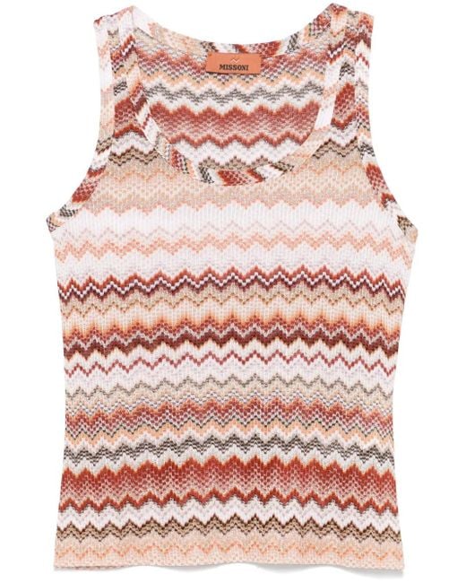 Missoni ジグザグパターン タンクトップ Pink