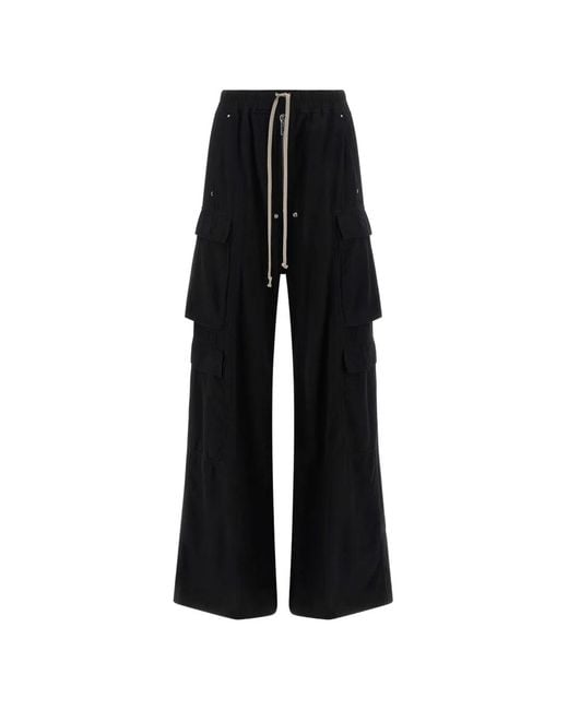Rick Owens Black Multi-Pocket Cargo Pants