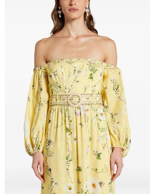 Abito Lungo Daisy Chains di Camilla in Yellow