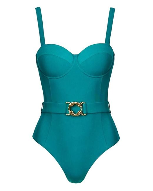 SOFIA ERHAN Blue Belted Underwired Swimsuit