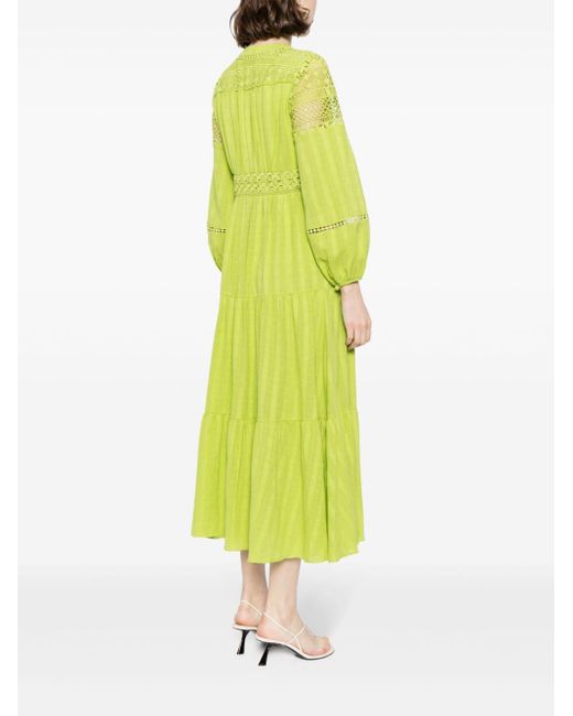 Diane von Furstenberg Yellow Gigi Cotton Midi Dress