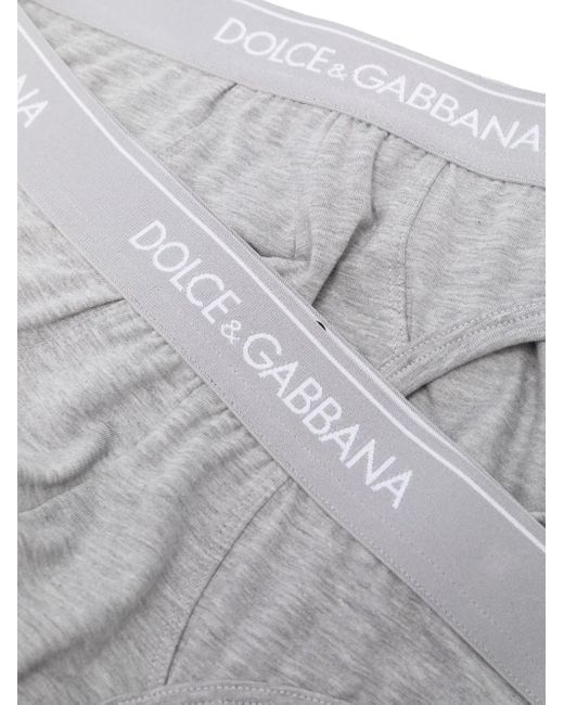 Dolce & Gabbana Set Aus Zwei Shorts Mit Logo-Bund in White für Herren