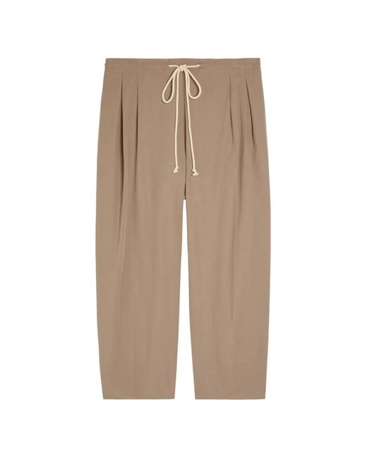 Maria McManus Natural Pleated Drawstring Trousers