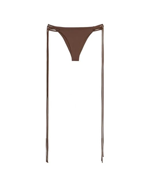 Blumarine White Tie Bikini Bottoms