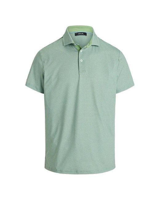Ralph Lauren Green Patterned Polo Shirt for men