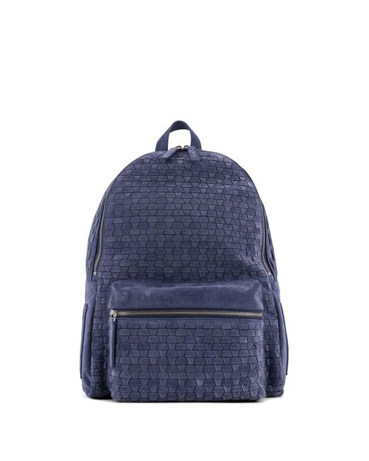Orciani Blue Laio Chevrette Backpack for men