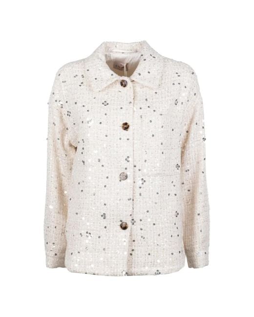 Marella White Emme Sequin-Embellished Jacket