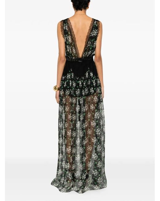 Dolce & Gabbana White Maxi Floral-Print Dress